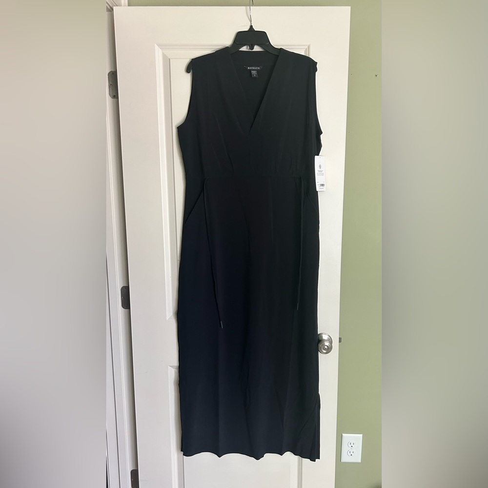 Athleta Black Maxi Sleeveless Dress